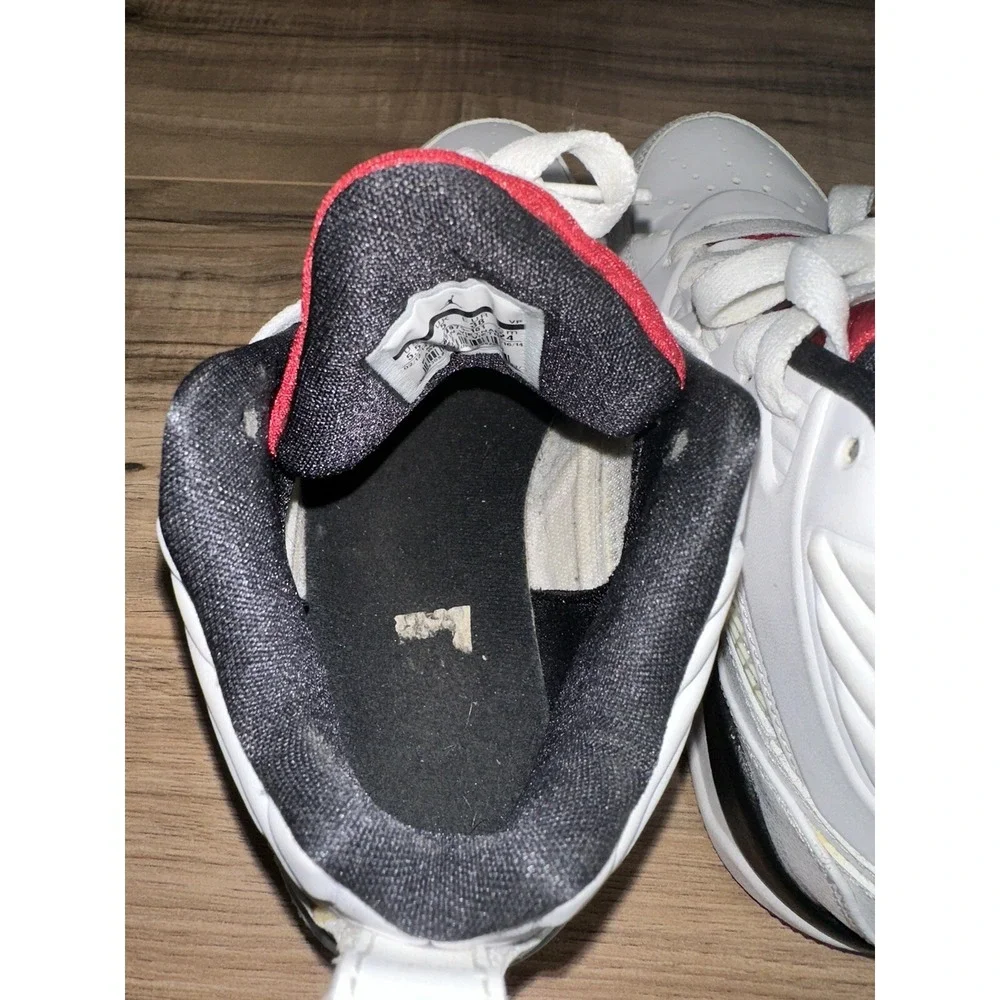 Jordan Flight 9 Youth Size 5.5Y‎ Sneakers White/ Red  654975-101